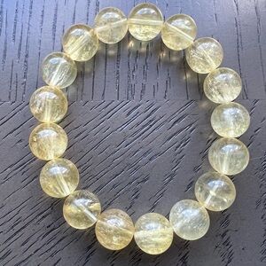 Yellow fluorite bracelet 13mm